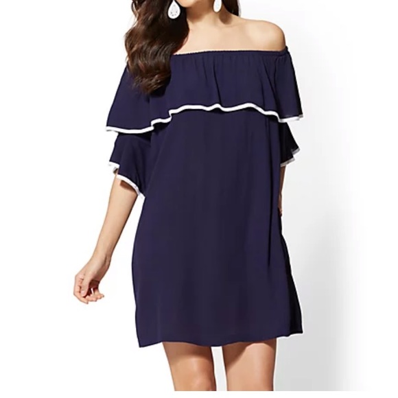 New York & Company Dresses & Skirts - NY&C Off The Shoulder Shift Dress